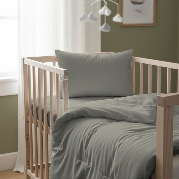 Premium 400 Thread Count 100% Cotton Crib Duvet Cover Set