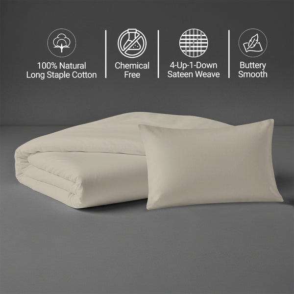 Premium 400 Thread Count 100% Cotton Crib Duvet Cover Set