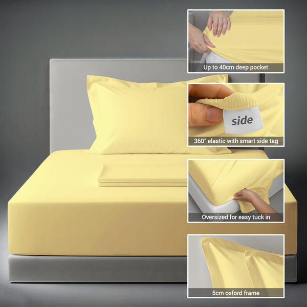 Premium 400 Thread Count 100% Cotton Bed Sheet Set