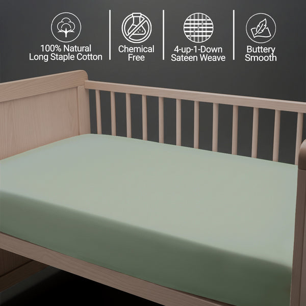 Premium 400 Thread Count 100% Cotton Cot Fitted Sheet