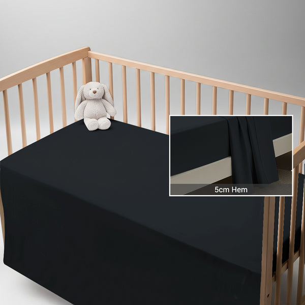 Premium 400 Thread Count 100% Cotton Crib Flat Sheet