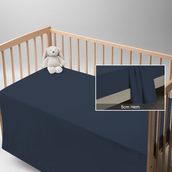 Premium 400 Thread Count 100% Cotton Crib Flat Sheet