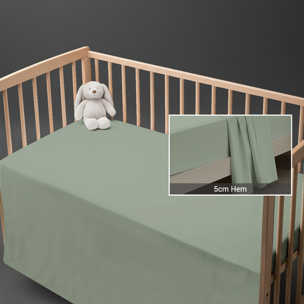 Premium 400 Thread Count 100% Cotton Crib Flat Sheet