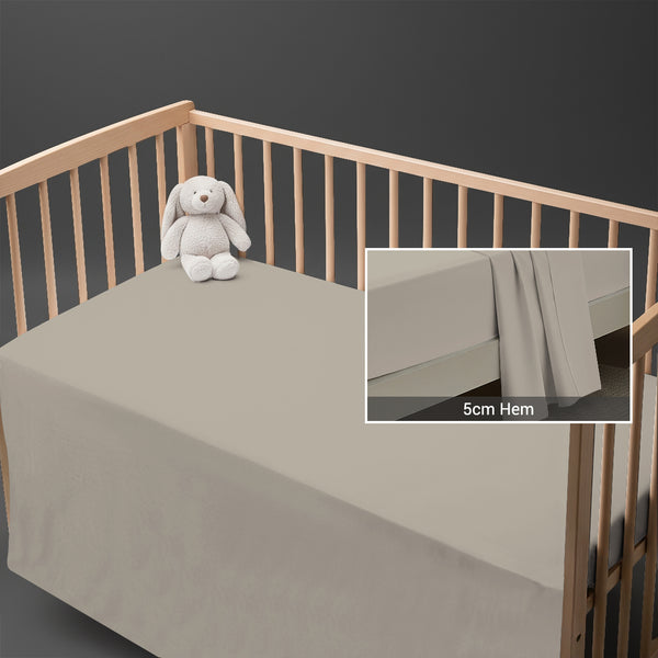 Premium 400 Thread Count 100% Cotton Crib Flat Sheet