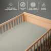 Premium 400 Thread Count 100% Cotton Crib Flat Sheet