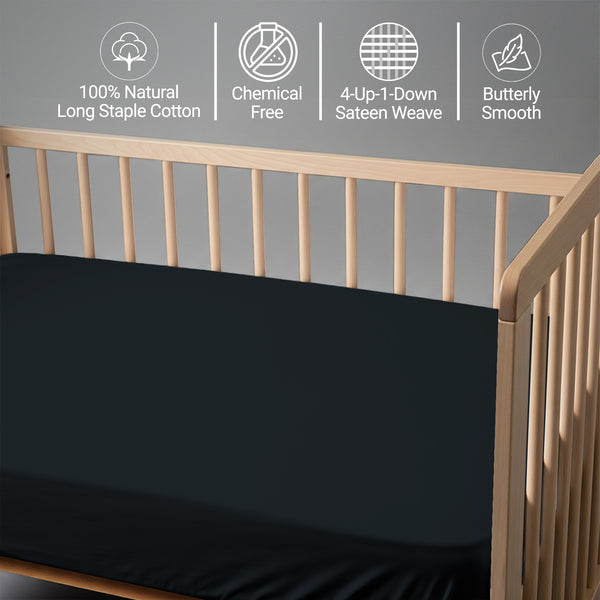 Premium 400 Thread Count 100% Cotton Crib Fitted Sheet