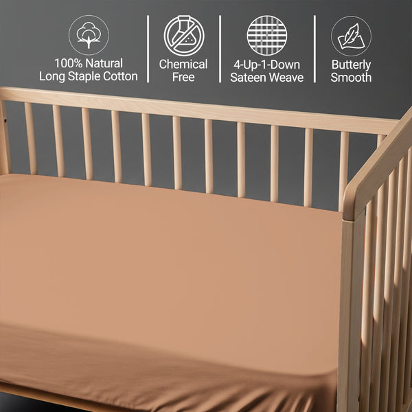 Premium 400 Thread Count 100% Cotton Crib Fitted Sheet