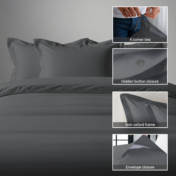 Deluxe 600 Thread Count 100% Cotton Duvet Cover Set