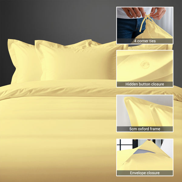 Permium 400 Thread Count 100% Cotton Duvet Cover Set