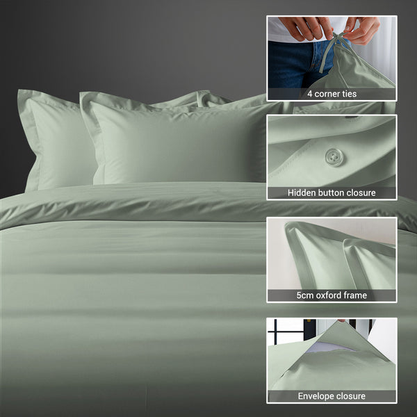 Percale 100% Cotton Duvet Cover Set
