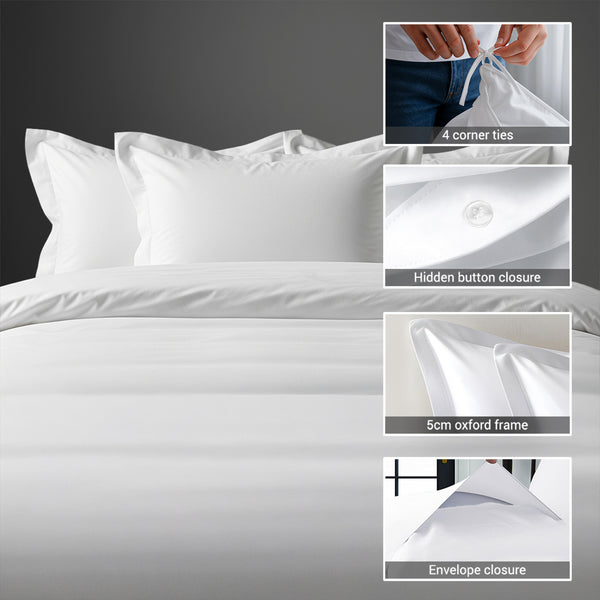 Premium 400 Thread Count 100% Cotton Duvet Cover Set