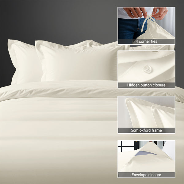 Luxury 800 Thread Count 100% Cotton Duvet Cover Set