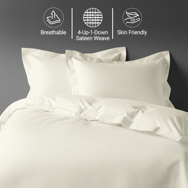 Premium 400 Thread Count 100% Cotton Duvet Cover Set