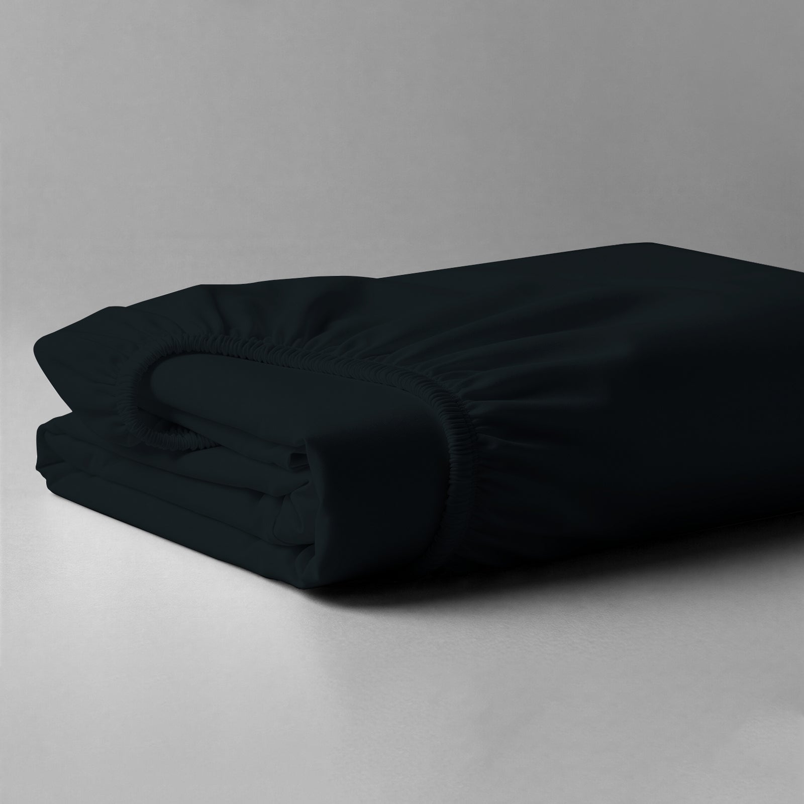 Pizuna luxury cotton super king fitted sheet Black 800 thread count long staple cotton folded