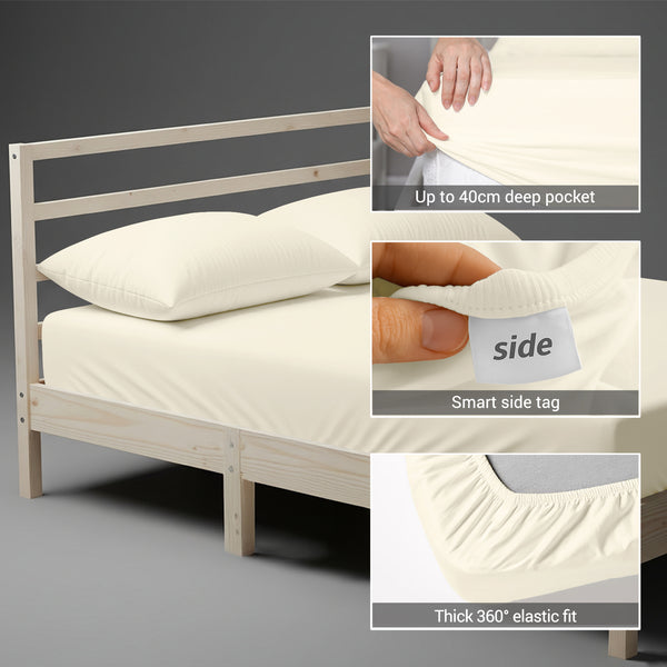 Premium 400 Thread Count 100% Cotton Fitted Sheet