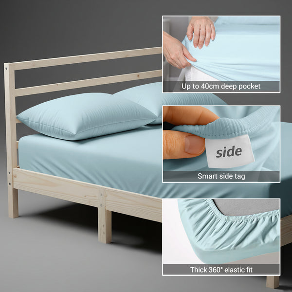 Percale 100% Cotton Fitted Sheet