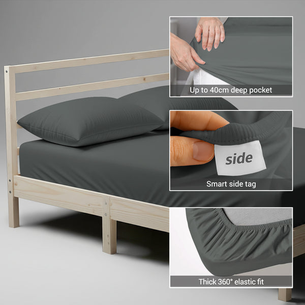 Percale 100% Cotton Fitted Sheet