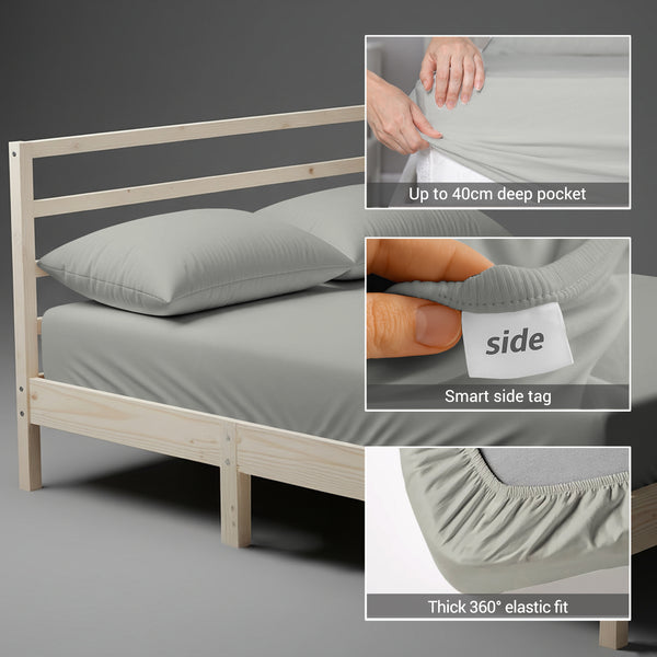 Deluxe 600 Thread Count 100% Cotton Fitted Sheet