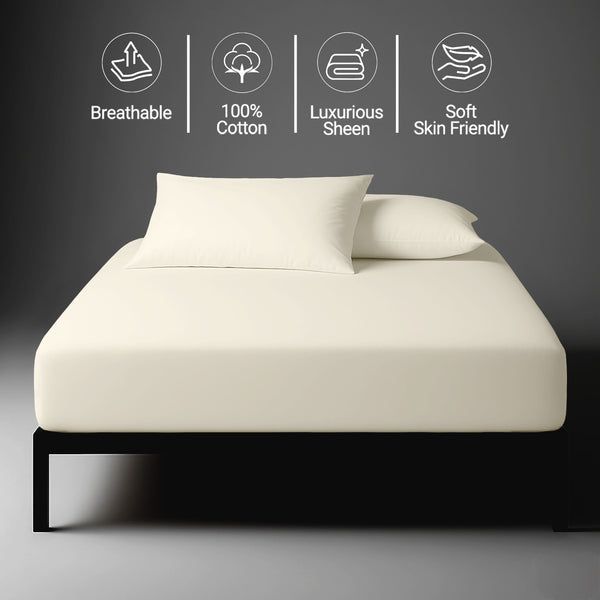 Deluxe 600 Thread Count 100% Cotton Fitted Sheet