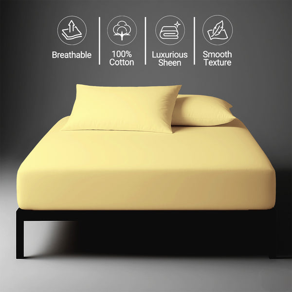 Premium 400 Thread Count 100% Cotton Fitted Sheet