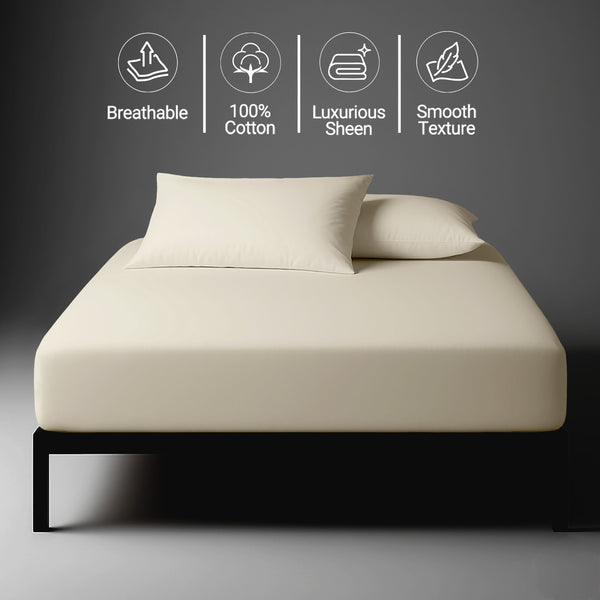Luxury 800 Thread Count 100% Cotton Fitted Sheet