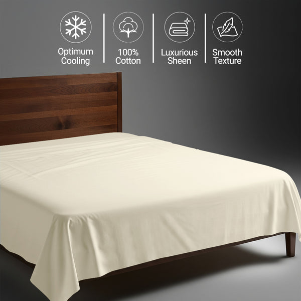 Premium 400 Thread Count 100% Cotton Flat Sheet