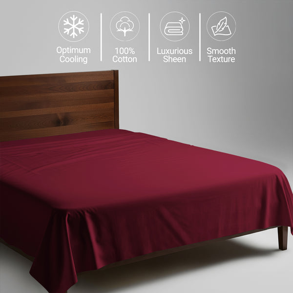Deluxe 600 Thread Count 100% Cotton Flat Sheet