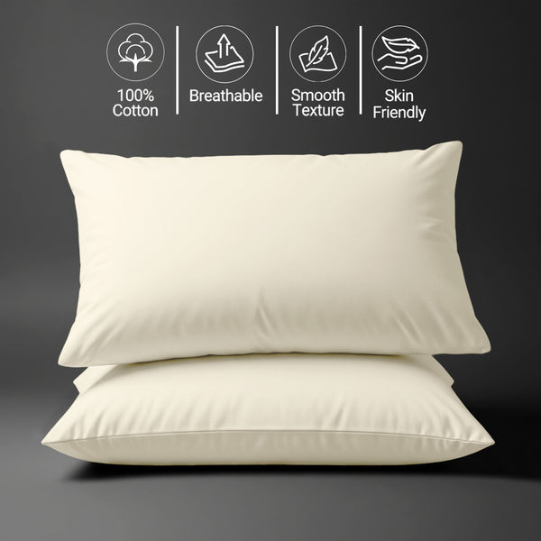 Premium 400 Thread Count 100% Cotton Pillowcases (2 PC)