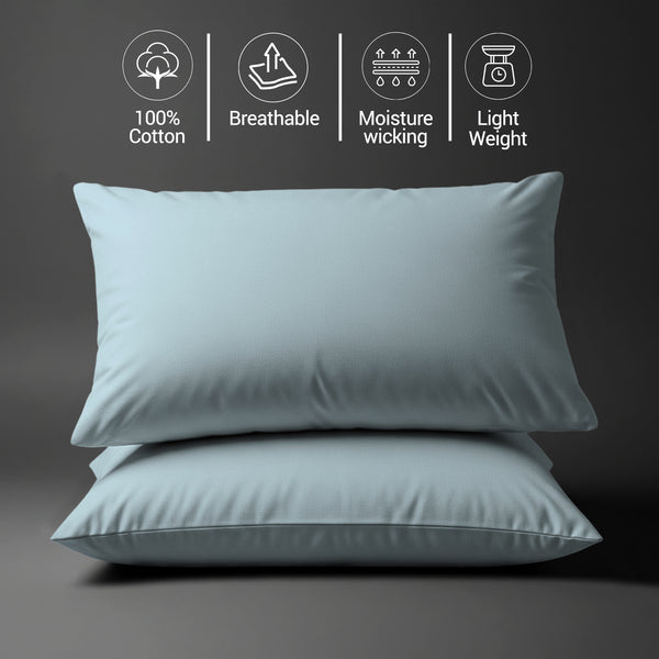 Percale 100% Cotton Pillowcases (2PC)