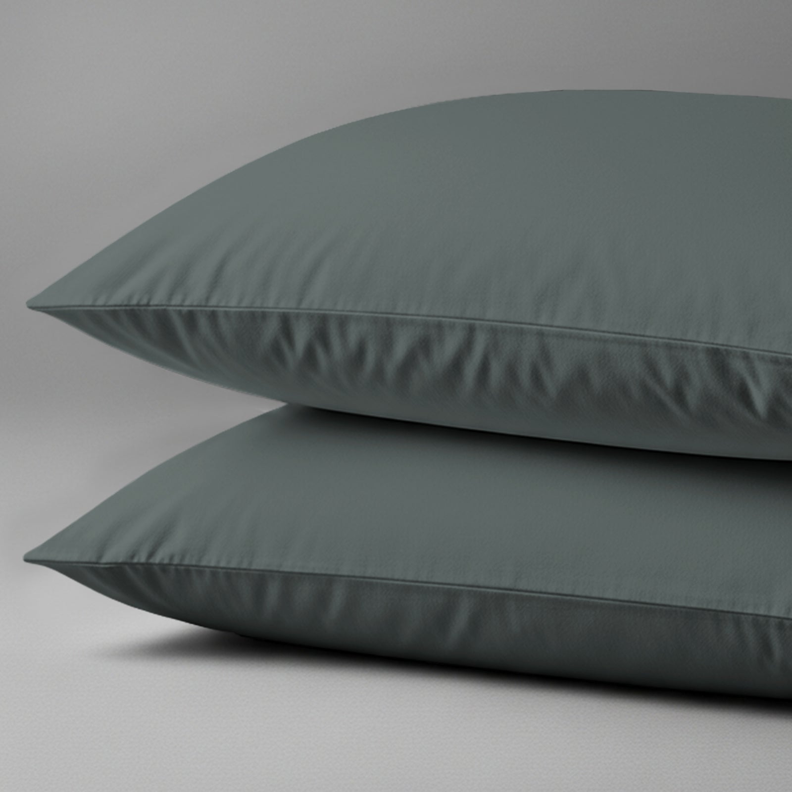 Pizuna Linens Dark Grey royal 1000 thread count 100 percent cotton pillowcases 2 piece housewife