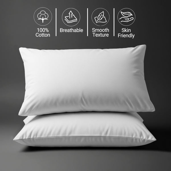 Luxury 800 Thread Count 100% Cotton Pillowcases (2 PC)