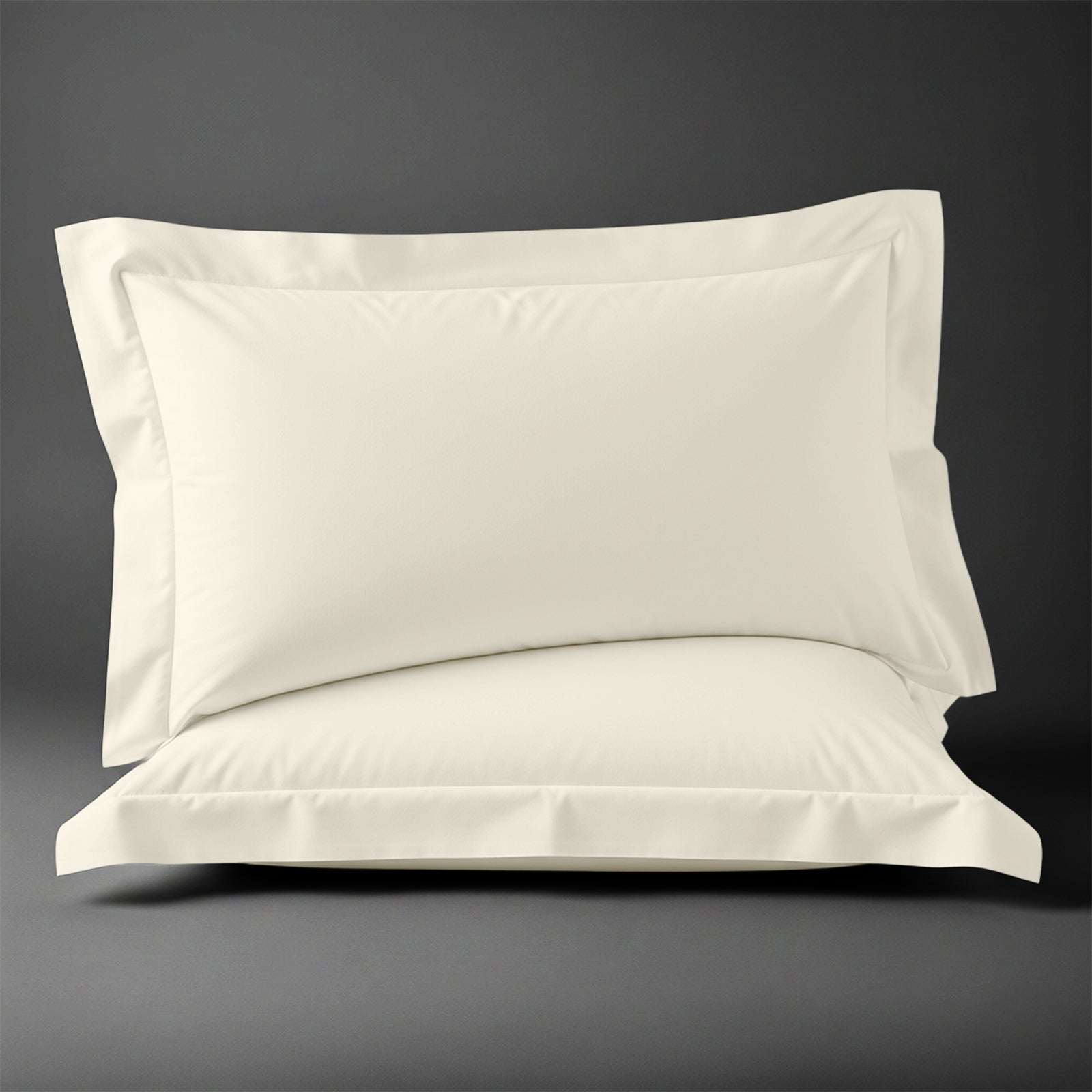 Pizuna Linens ivory 600 thread count 100 percent cotton pillowcases 2 piece oxford king