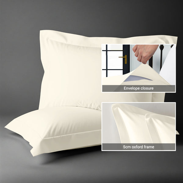 Deluxe 600 Thread Count 100% Cotton Pillowcases (2 PC)