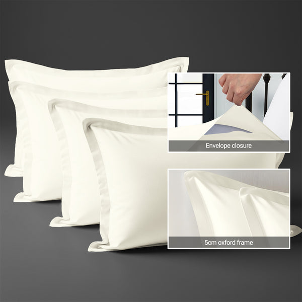 Premium 400 Thread Count 100% Cotton Pillowcases (4 PC)
