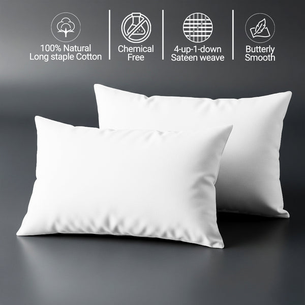 Premium 400 Thread Count 100% Cotton Crib Pillowcases (2 PC)